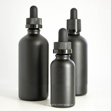 Botella de vidrio negro con gotero (NBG05)